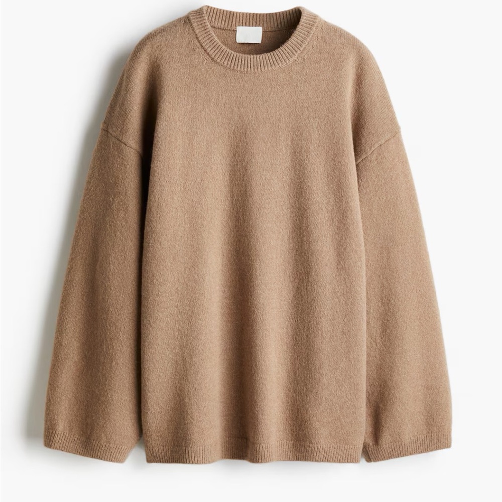 H&M Women's Tan Crewneck Sweater and matching skirt